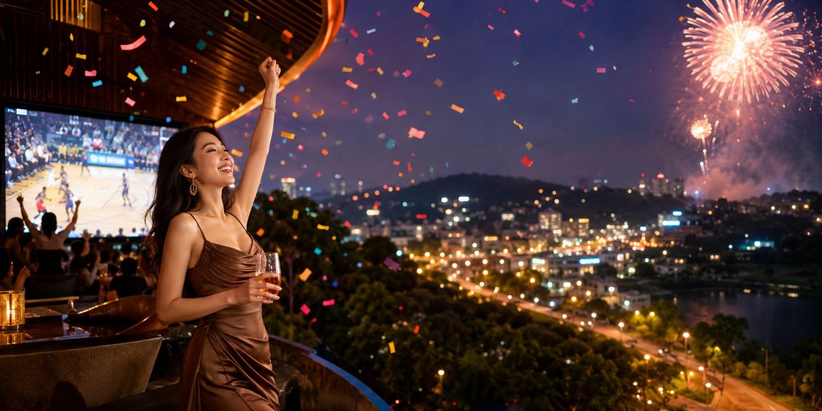 Người dùng Đà Lạt đặt kèo bóng rổ trên điện thoại tại quán cà phê